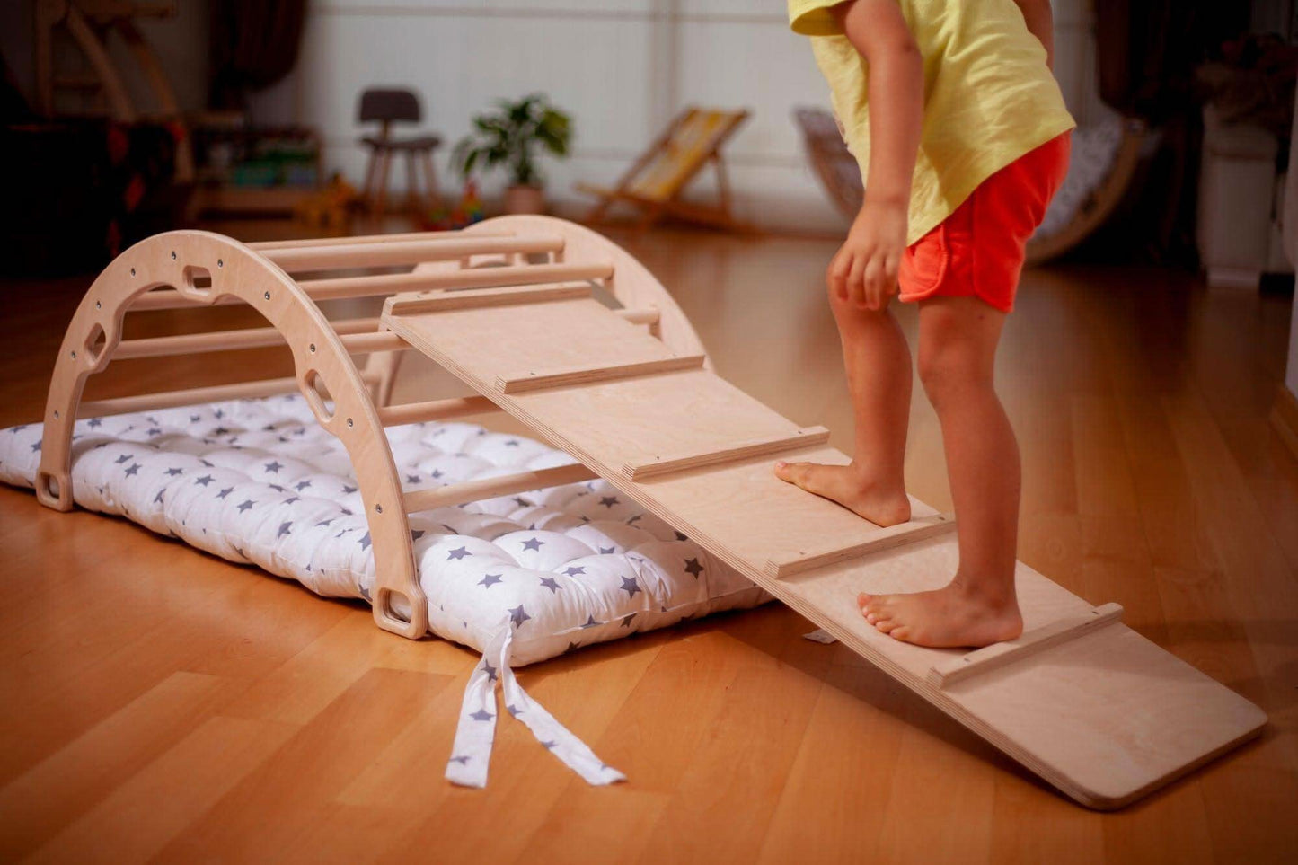 Montessori Climber Set: Arch, Rocker, Ramp, and Pillow