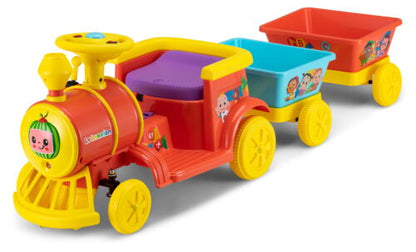Cocomelon Choo Choo Train Ride-On Toy, 6-Volt Battery-Powered