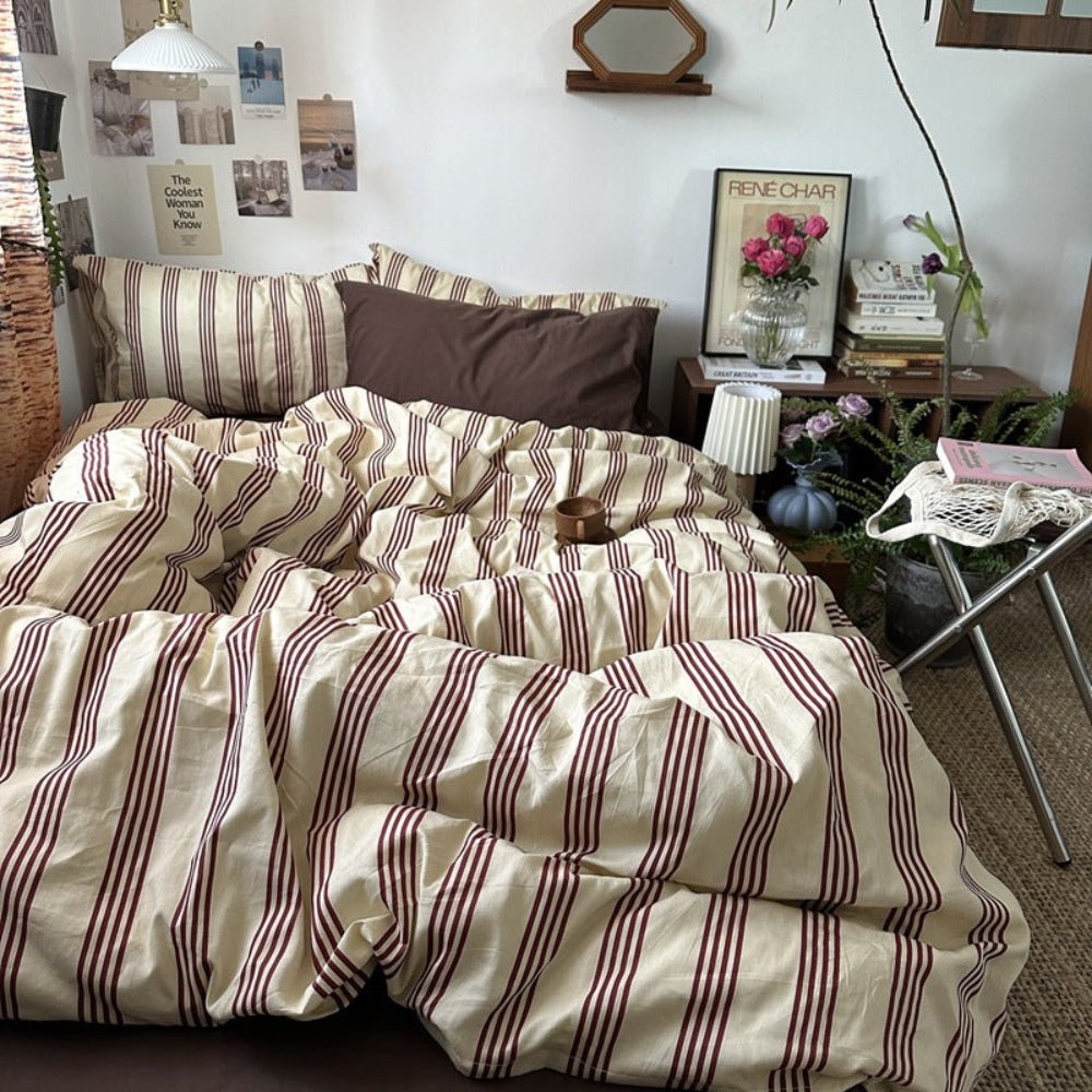 Liam Striped Bedding Set / Green