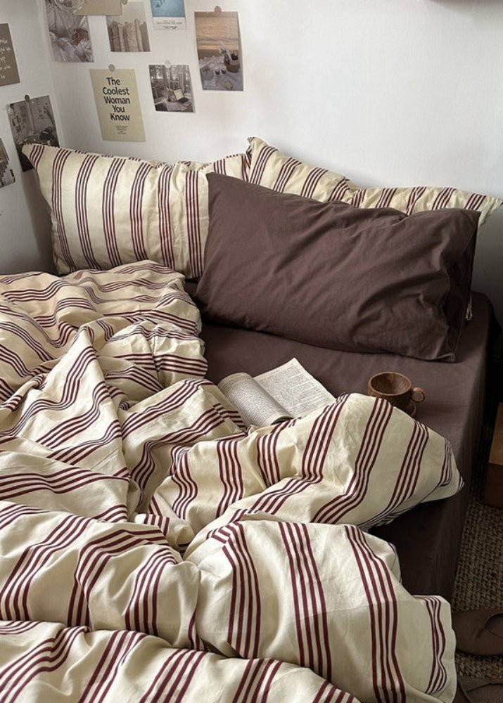 Liam Striped Bedding Set / Beige
