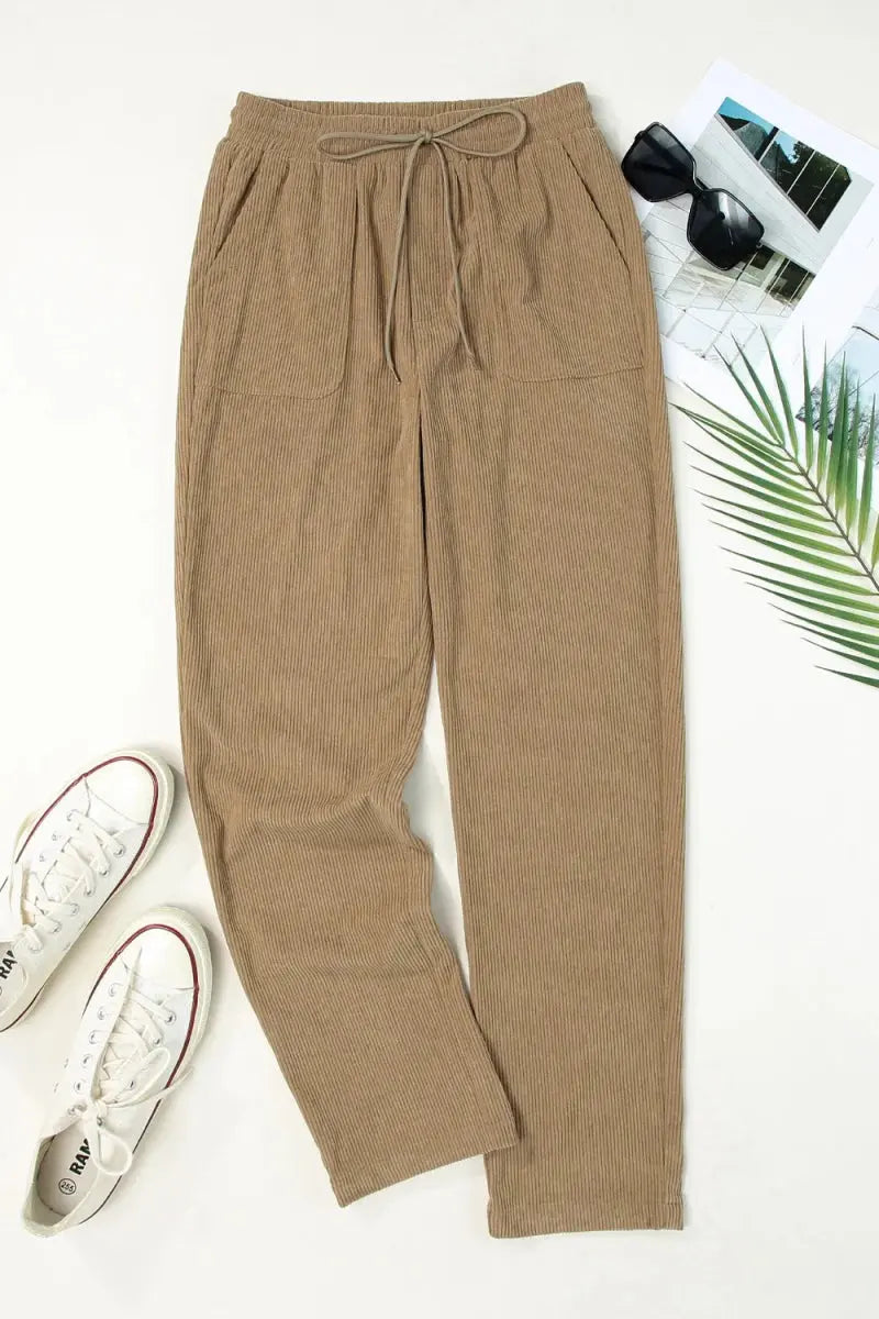 Trendsi Drawstring Pants Women's Casual Everyday Straight Leg with Pockets