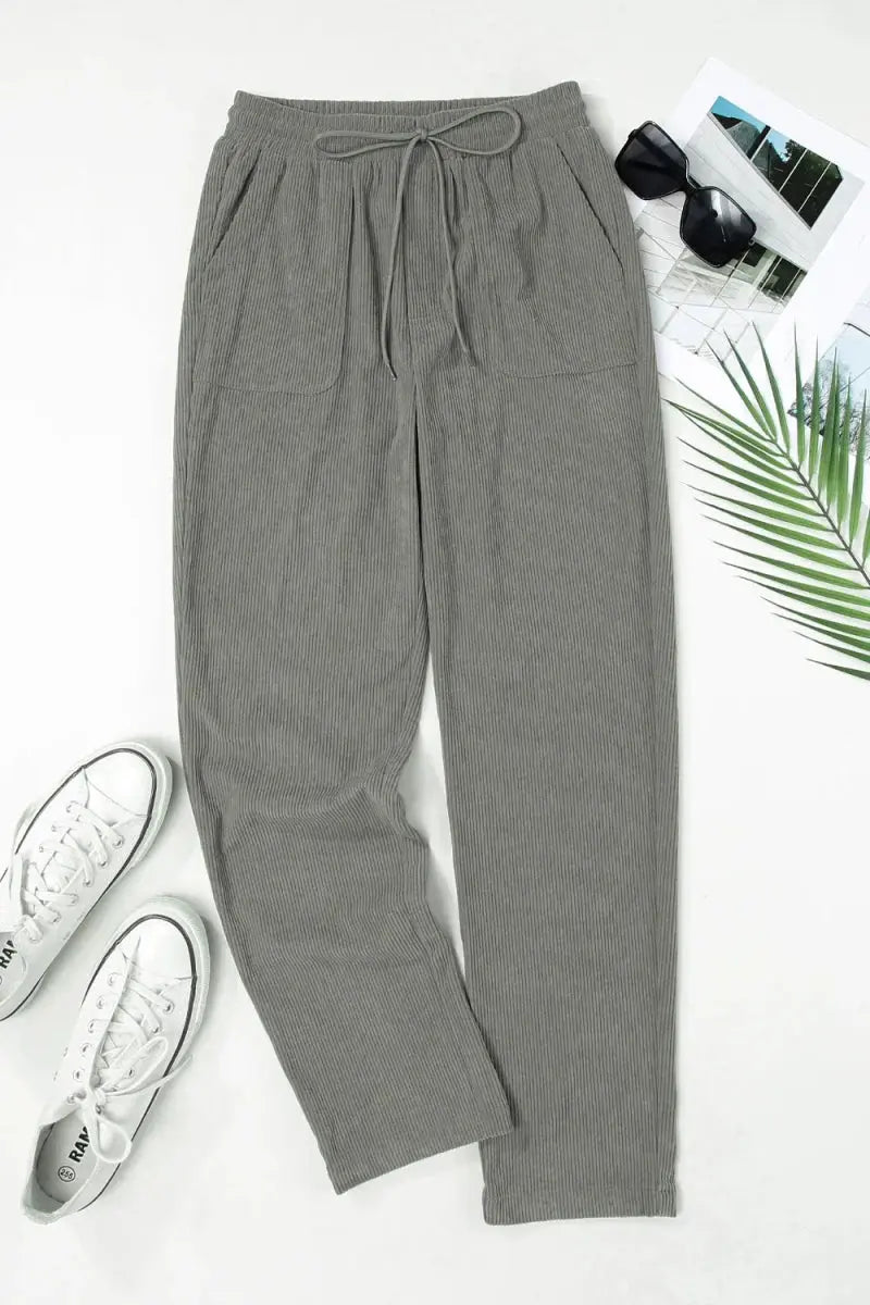 Trendsi Drawstring Pants Women's Casual Everyday Straight Leg with Pockets