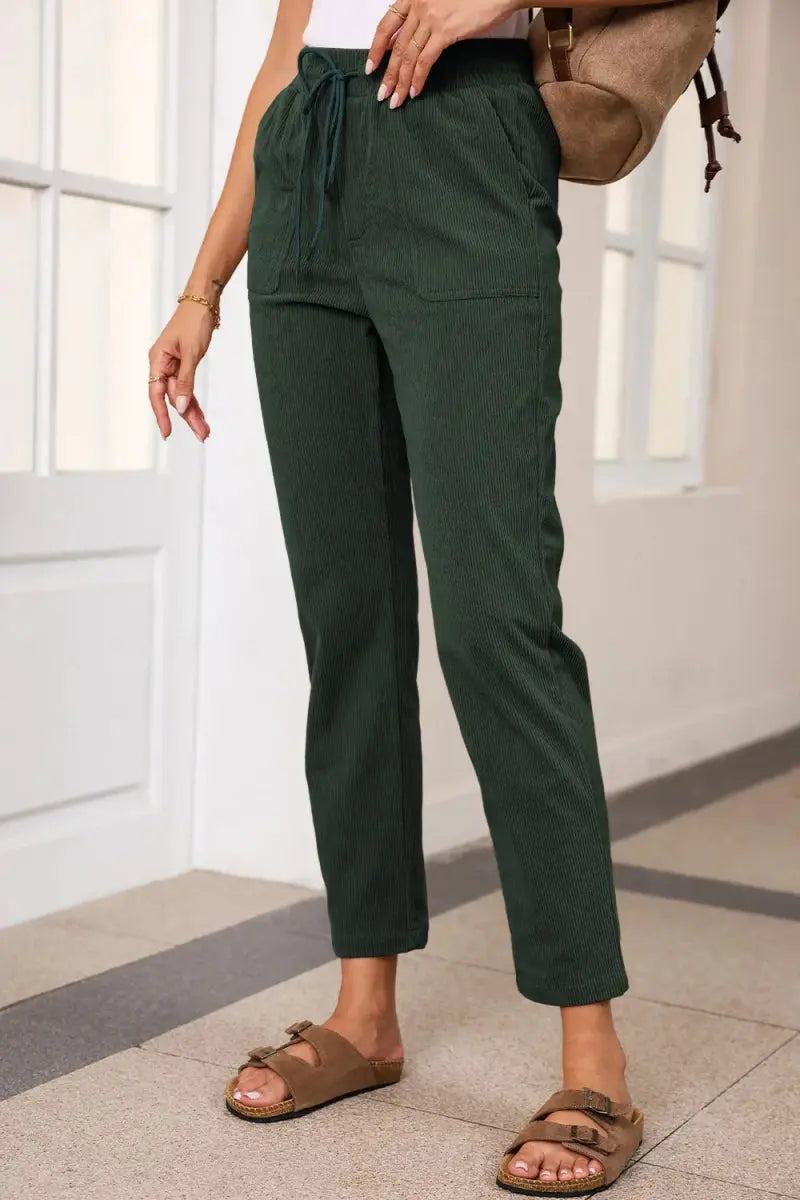 Trendsi Drawstring Pants Women's Casual Everyday Straight Leg with Pockets