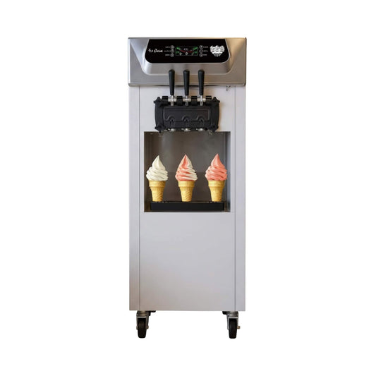 Commercial 2200W 3-Flavor Freestanding Soft Serve Ice Cream Machine With Auto Clean (SAK83517)
