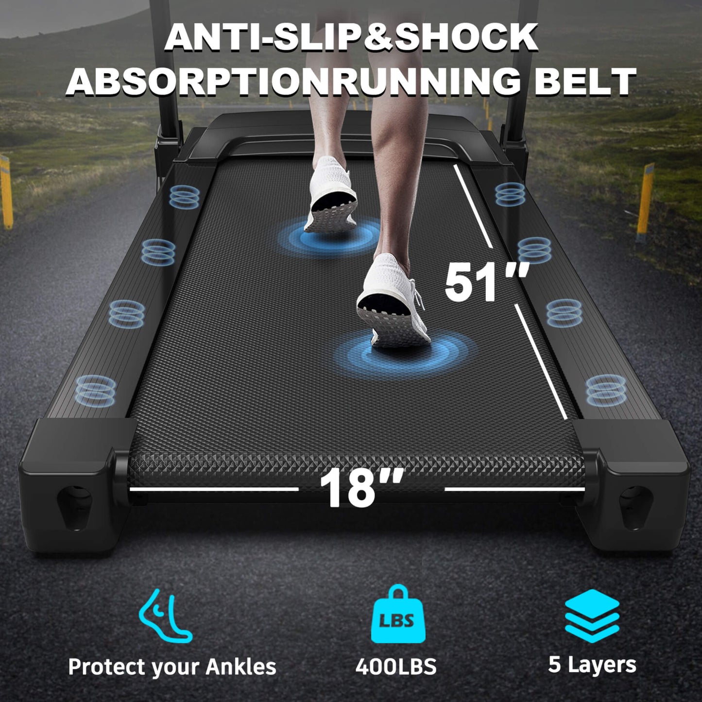 Rovix Compact 3.5HP Foldable Electric Treadmill With Bluetooth, LCD Display & 12 Pre-Set Running Programs (SAK25879)