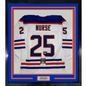 Framed Autographed/Signed Darnell Nurse 35x39 Edmonton White Hockey Jersey JSA COA
