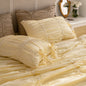 Coquette Ruffle Ribbon Ties Duvet Cover / Pink