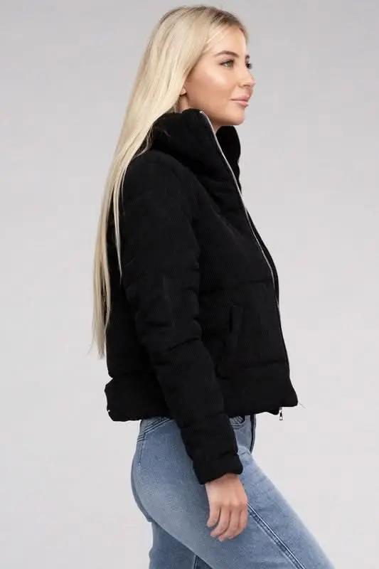 Ambiance Apparel Corduroy Zip-Up Jacket for Women