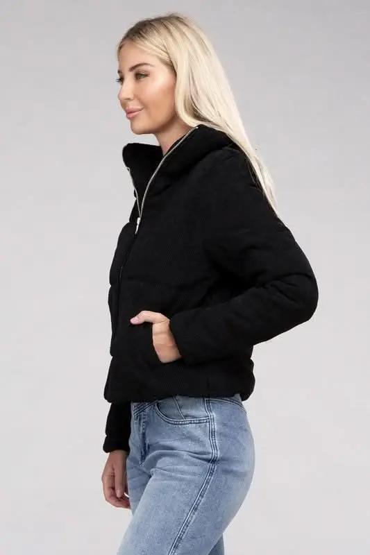 Ambiance Apparel Corduroy Zip-Up Jacket for Women
