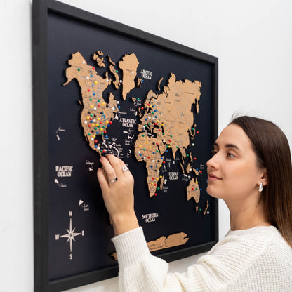 Cork Panel World Map