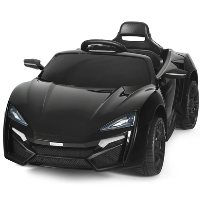 Costway 12V Kids Ride-On Car with Remote Control, Lights, MP3 Player, and Openable Doors
