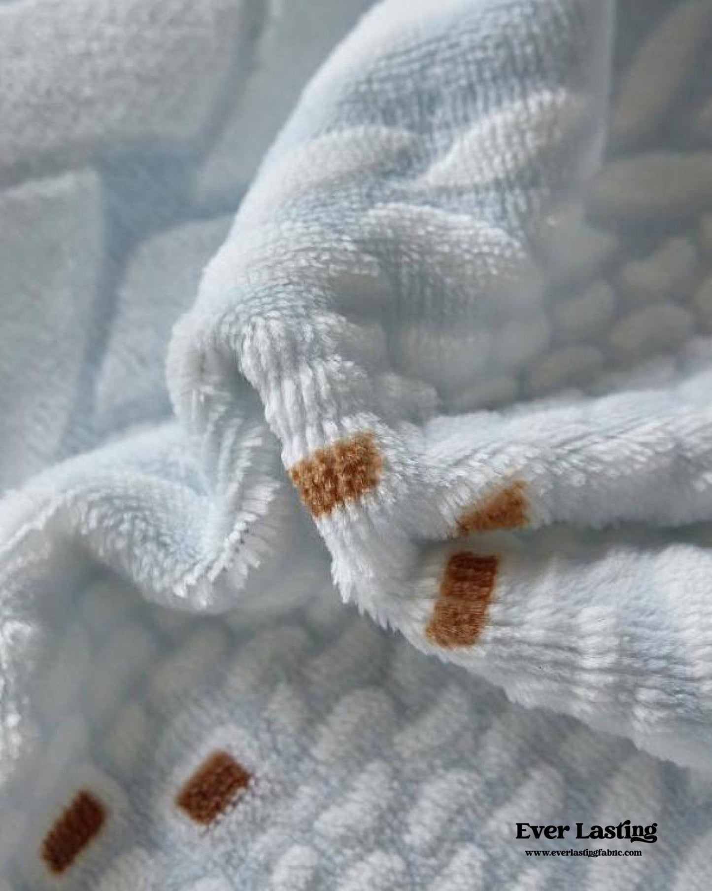 Cottage Braided Button Velvet Bedding Set / Cream