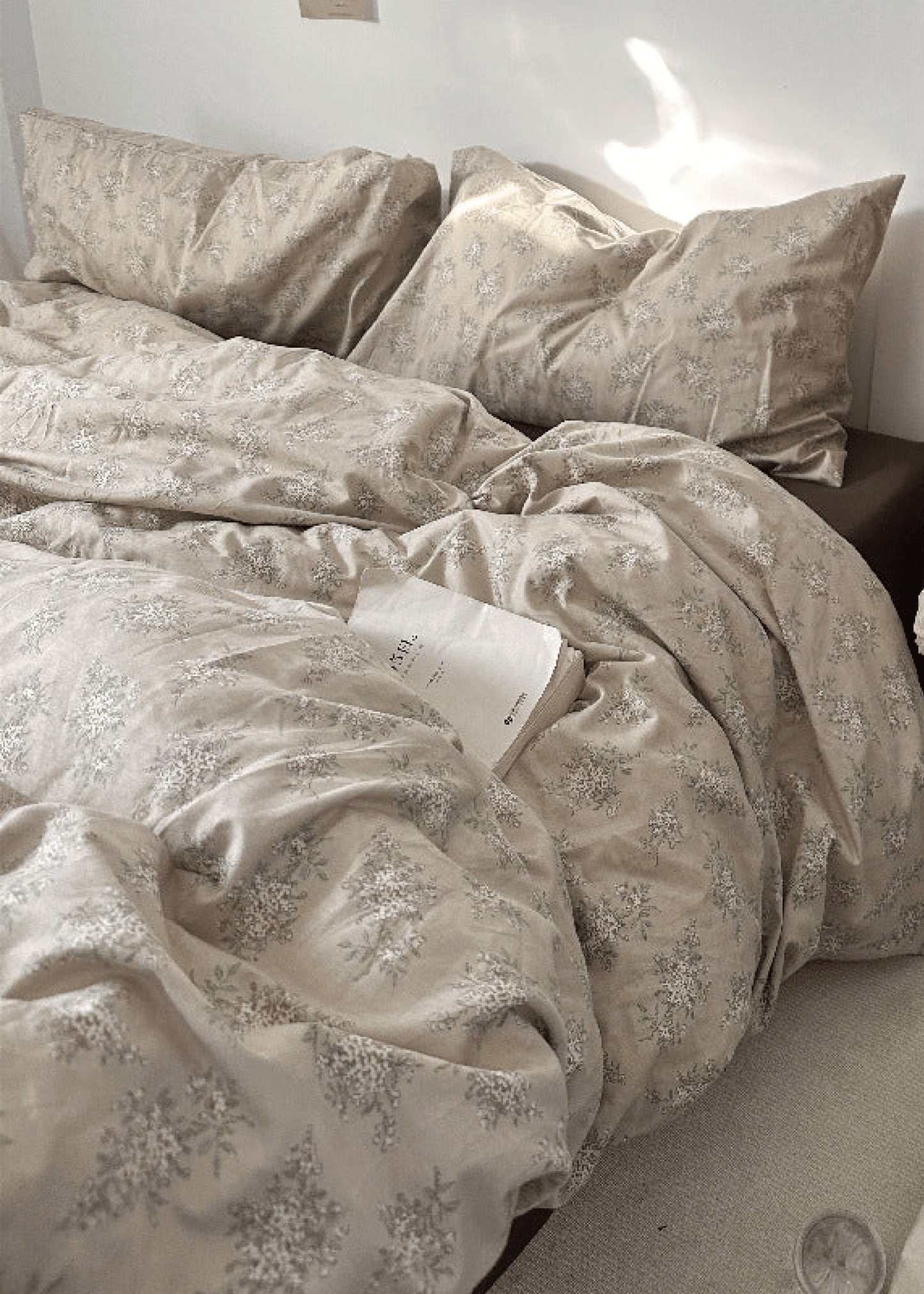 Cottage Floral Bedding Set / Dusty Purple