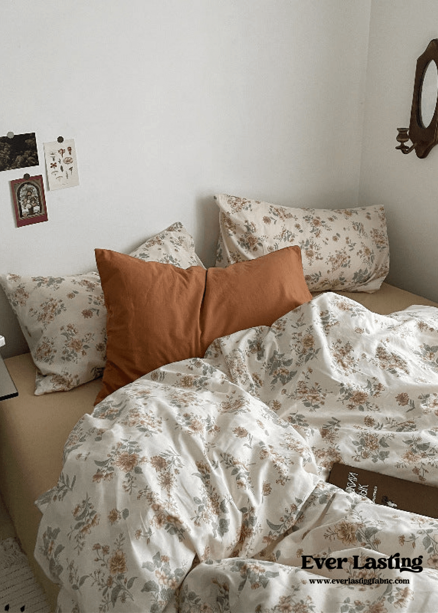 Cottage Floral Bedding Set / Lilac Purple