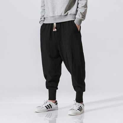 Cotton Linen Harem Pants for Boys and Men - # BOAA13410010