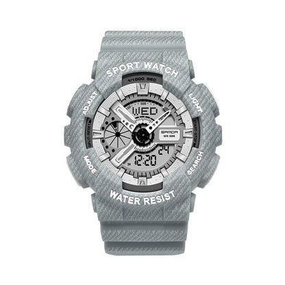 Couple Watch Fashion Strap Practical Waterproof Multifunctional Digital Wristwatch Dual Display Men's Digital Watch Military Watch Daily Sports Large Dial Men's Wrist Watch