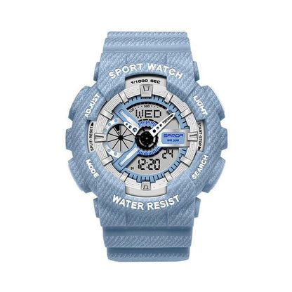 Couple Watch Fashion Strap Practical Waterproof Multifunctional Digital Wristwatch Dual Display Men's Digital Watch Military Watch Daily Sports Large Dial Men's Wrist Watch