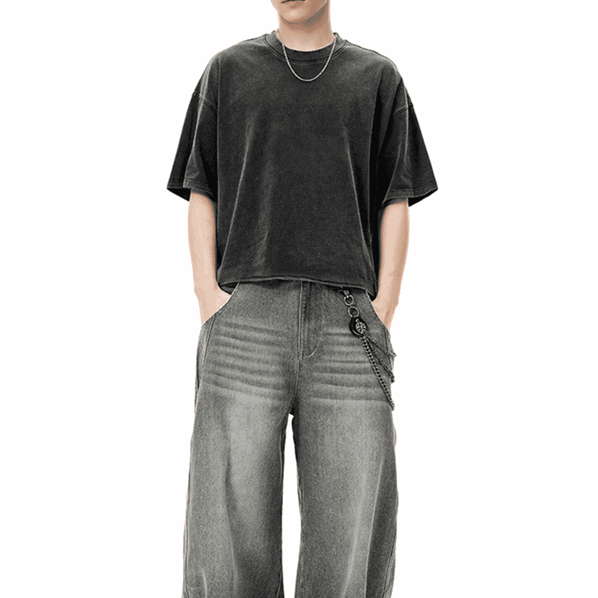 “Rod Wave” Cropped Snow-Washed Tee