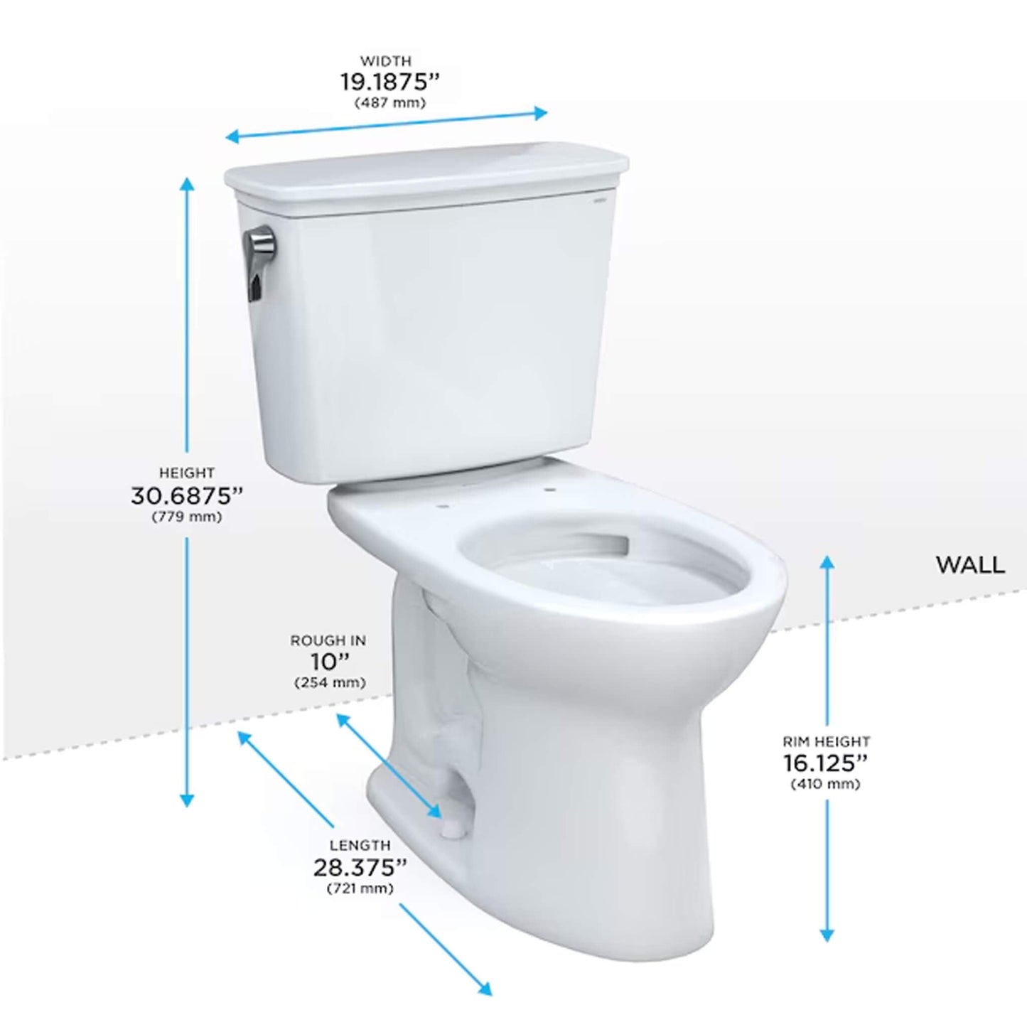 [CST786CEFG.10#01] TOTO Drake 1.28 GPF Transitional Two-Piece Toilet With 10-Inch Rough-In (SAK17064)