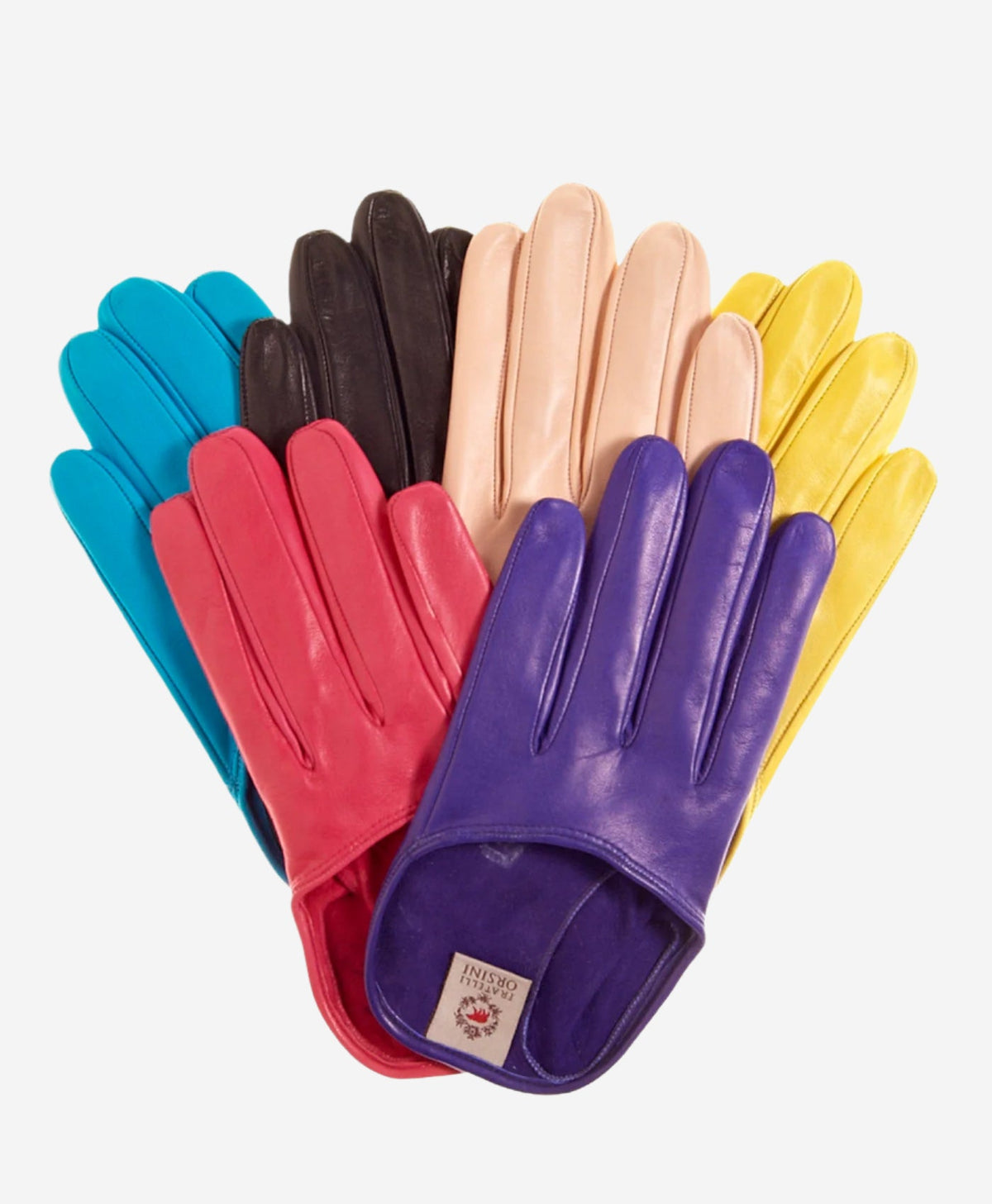 Ciandra (yellow) - Women's Short Italian Leather Gloves