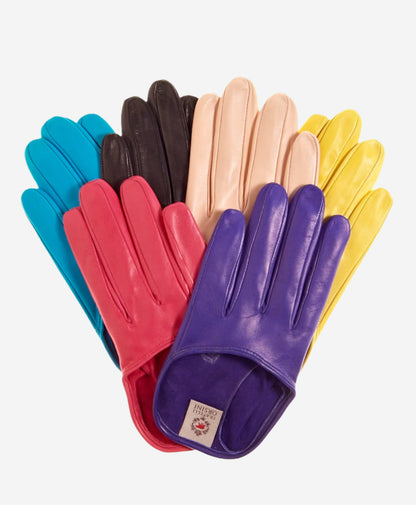Ciandra (yellow) - Women's Short Italian Leather Gloves