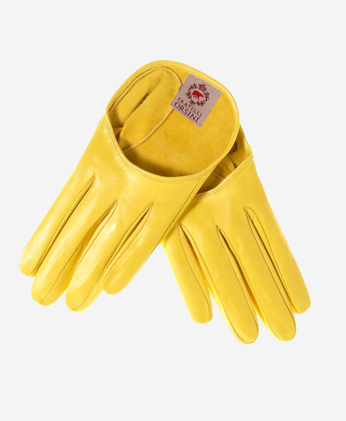 Ciandra (yellow) - Women's Short Italian Leather Gloves