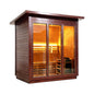 Custom 4-Person Luxury Canadian Red Cedar Outdoor Steam Sauna With Heater And Stones [Made-To-Order] (SAK42068)