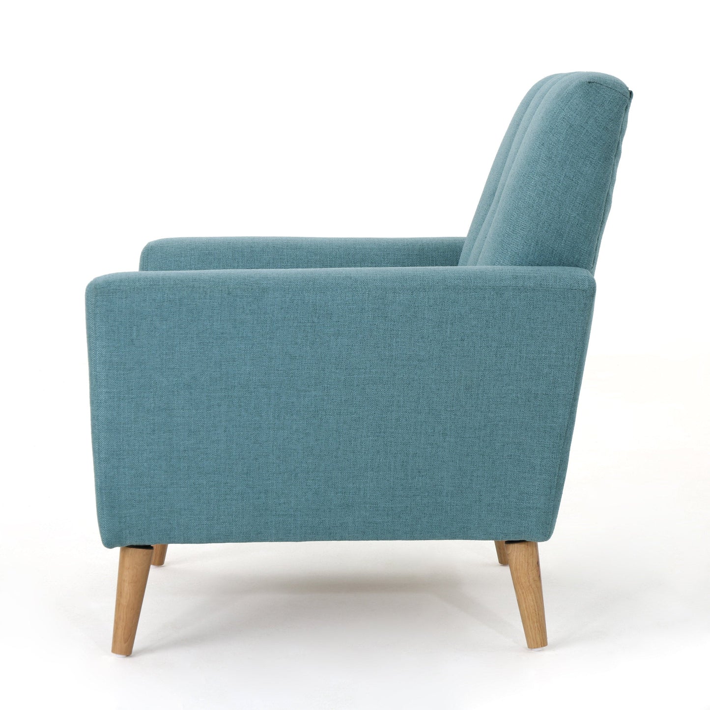 Mid Century Fabric Channel Stitch Club Chair