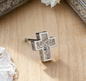 Light Luxury Copper Zircon Cross Earrings
