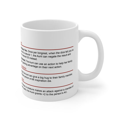 D&D Aunt Stat Block Mug Gift