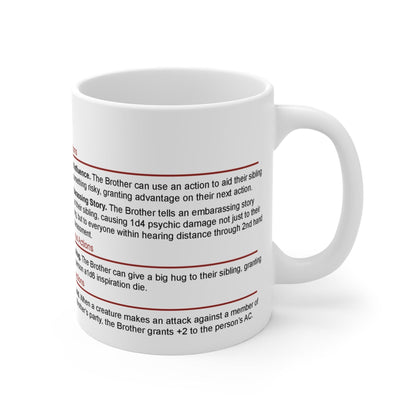 D&D Brother Stat Block Mug Gift