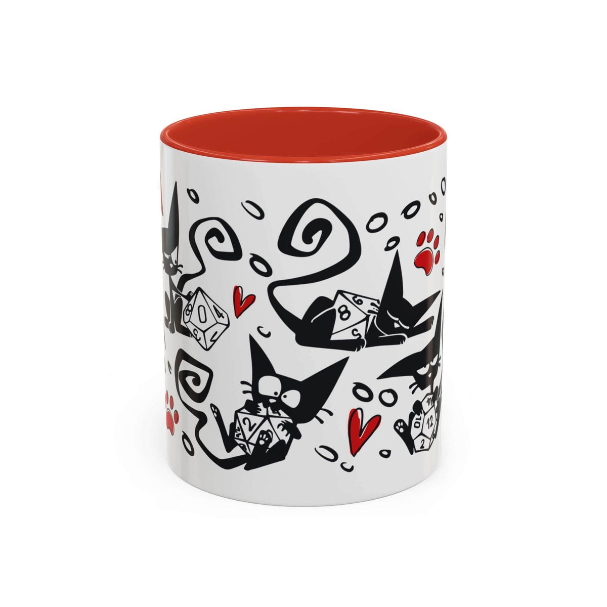 D&D Cat Dice Mug