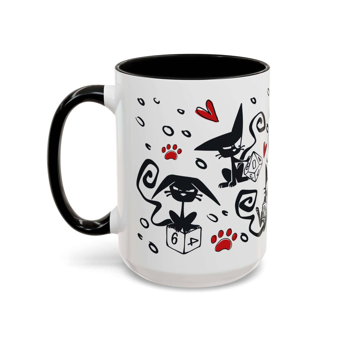 D&D Cat Dice Mug