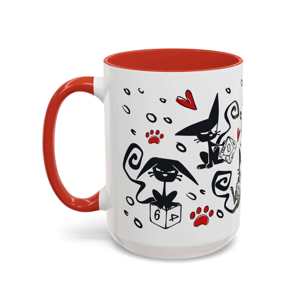 D&D Cat Dice Mug