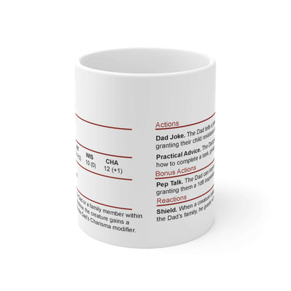 D&D Dad Mug with Stat Block