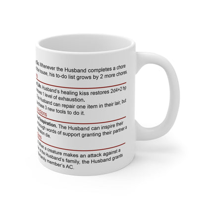 D&D Husband Stat Block Mug