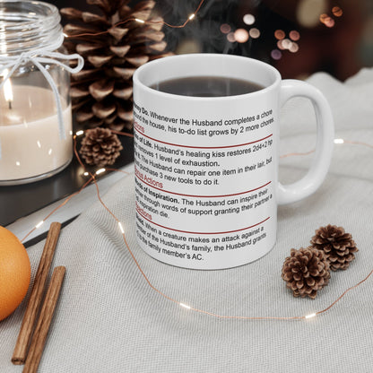 D&D Husband Stat Block Mug
