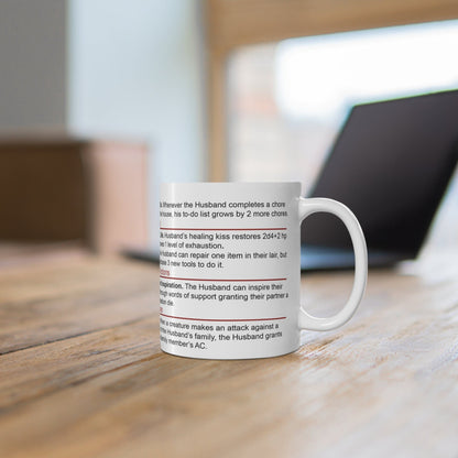 D&D Husband Stat Block Mug
