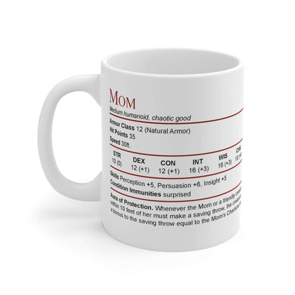 Mom D&D Mug - Stat Block Mug