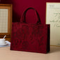 Relief-printed Souvenir Canvas Gift Bag