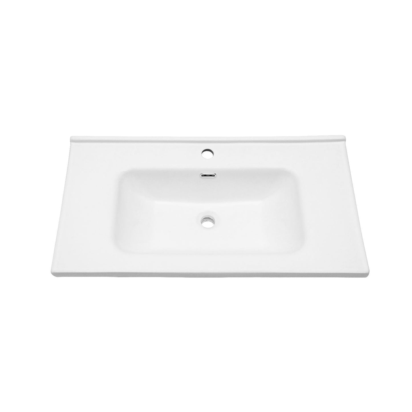 Modern Rectangular Vanity Top With Overflow For Bathroom