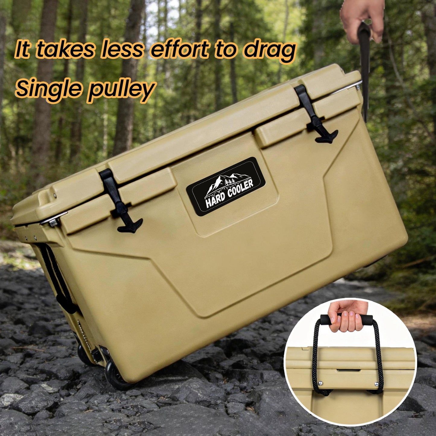 110 Quart Khaki Rotomolded Insulated Ice Chest