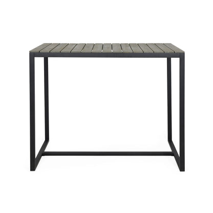 Ernesto Outdoor Industrial Acacia Wood Bar Table