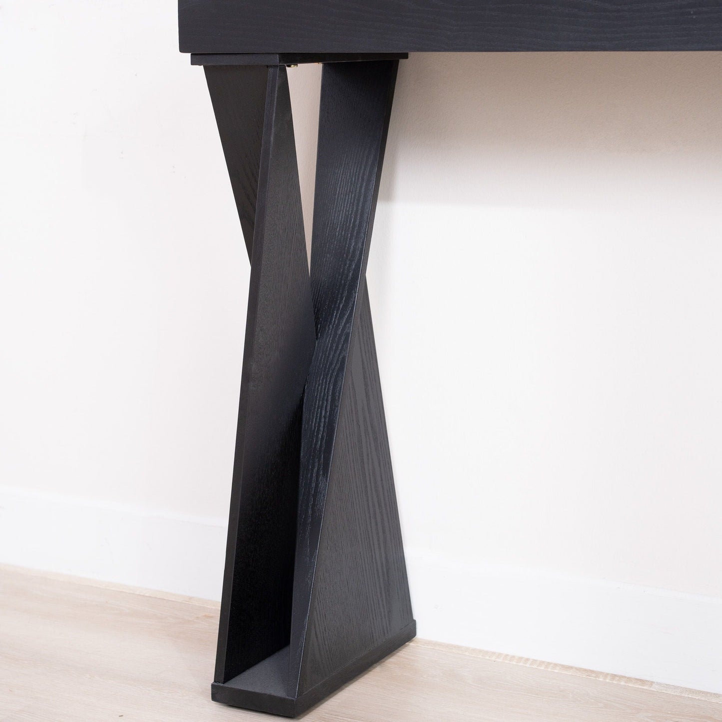 Console Table With Crossed Legs For Hallway - Black