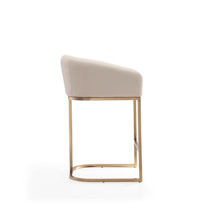 Mid-Century Modern Stool With Steel Base