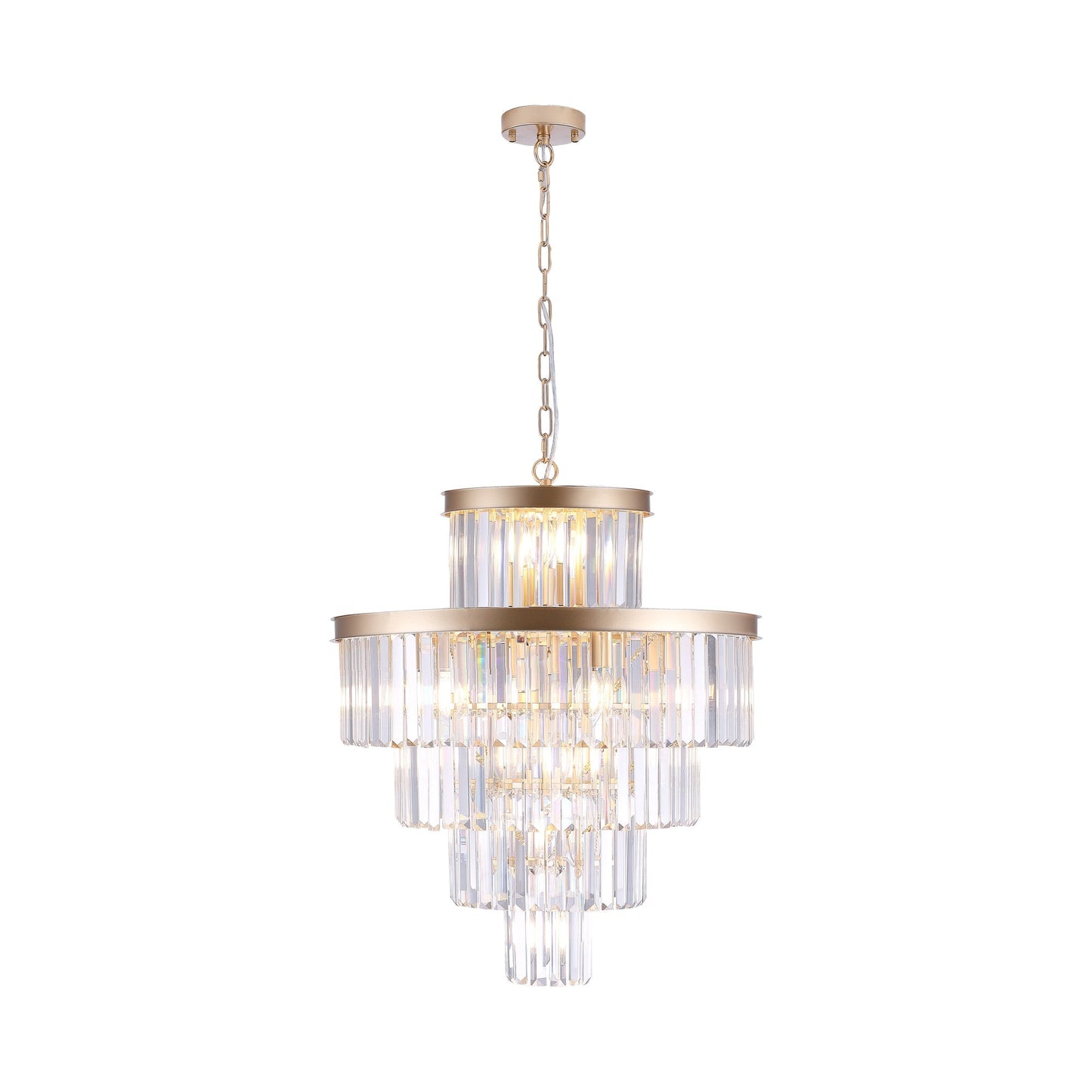 Golden Luxury Crystal Chandelier 23.6 Inch