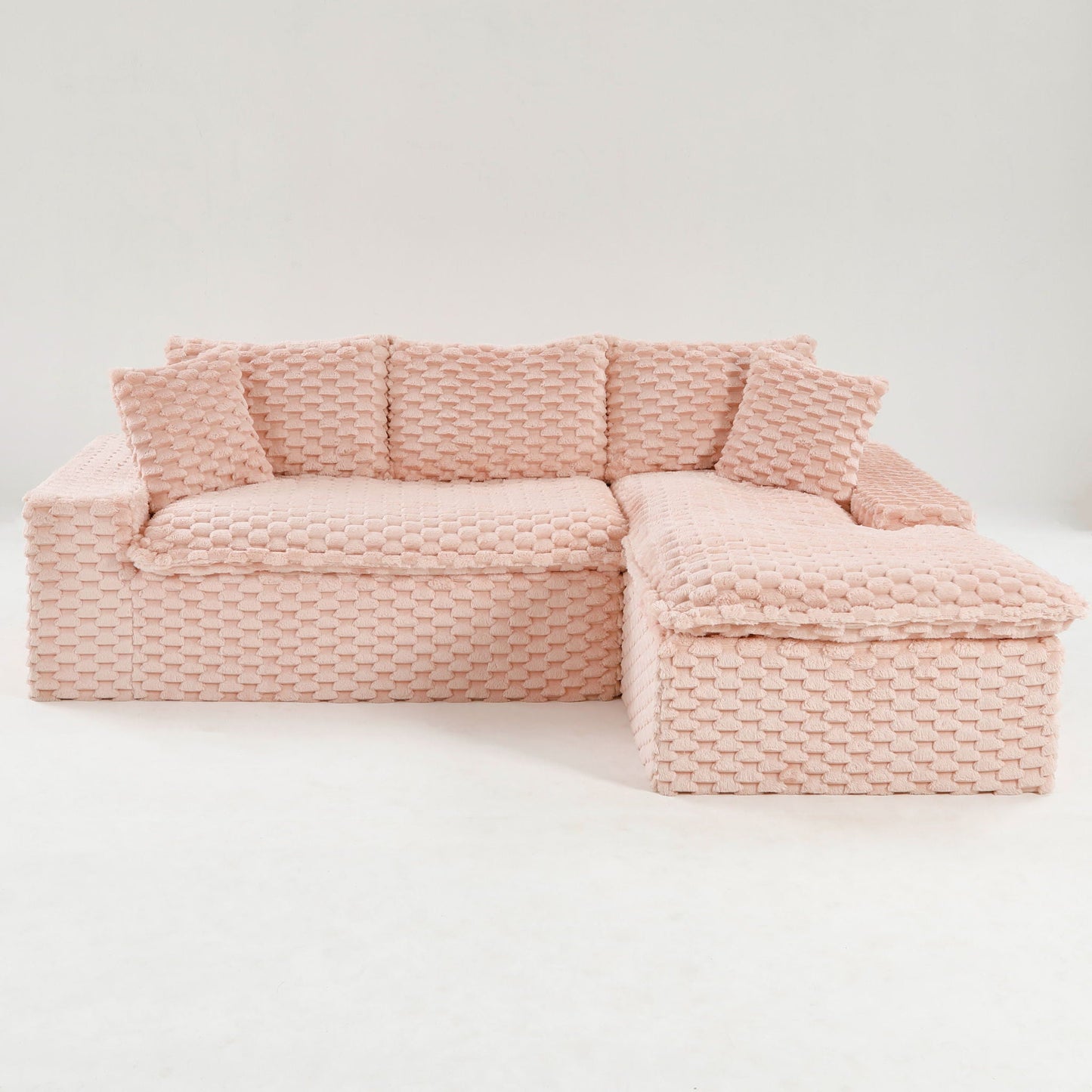 Modular Sofa, Convertible Twin Seat With Chaise Lounge