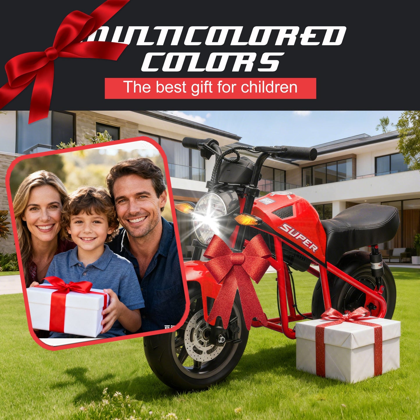24V300W Kids Ride On XL Electric Toy Muscle Motorcycle