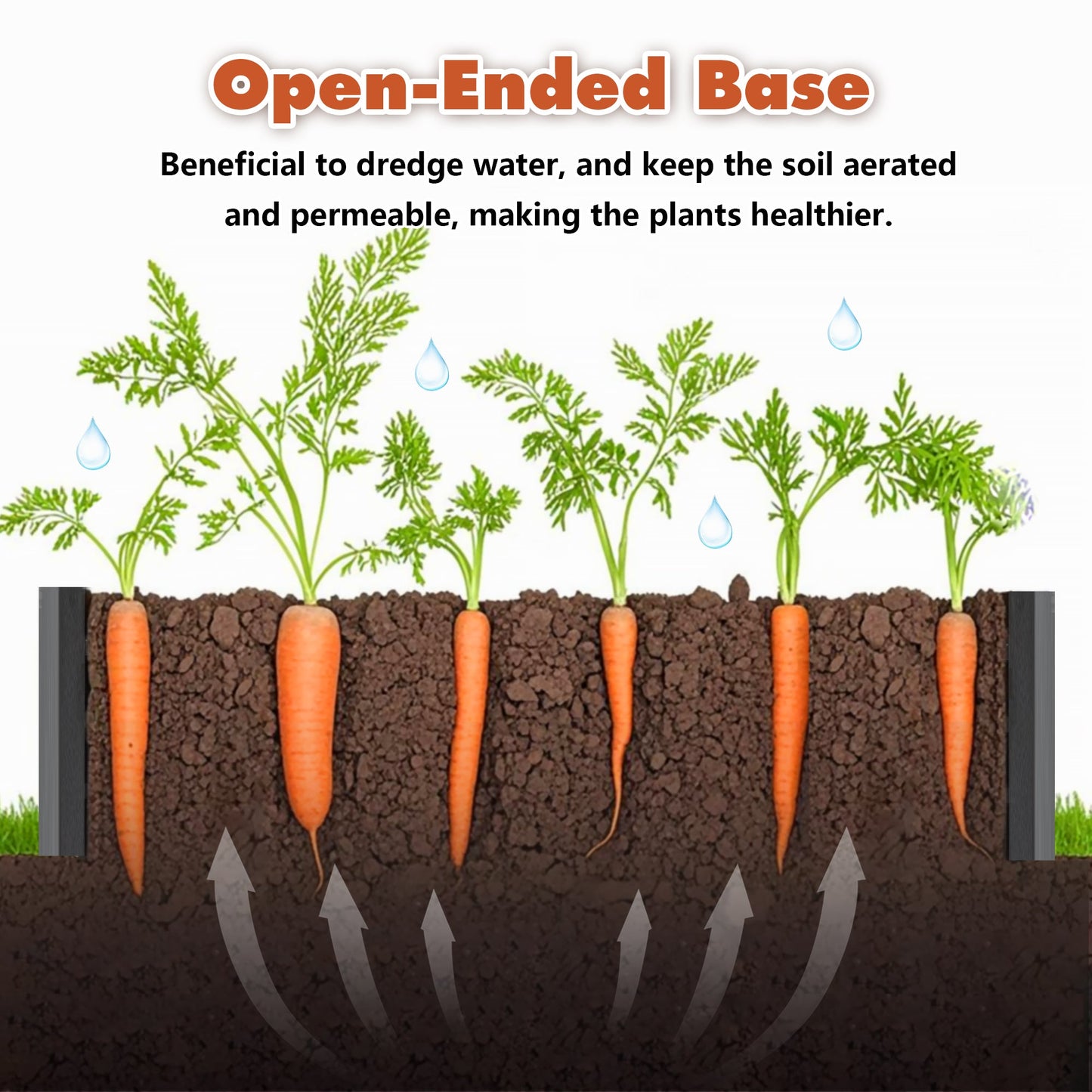 2 Pack Metal Raised Garden Bed Kit Outdoor - 8x4x2 FT Galvanized Planter Boxes Set
