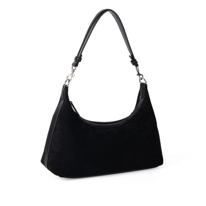 Design suede simple armpit bag, autumn and winter retro versatile handbag, small hobo shoulder bag women